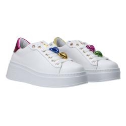 Sneakers Charm logo multicolor Fucsia