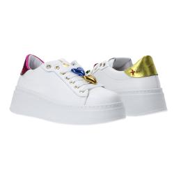 Sneakers Charm logo multicolor Fucsia