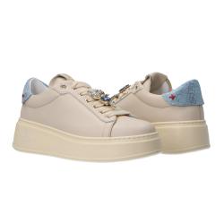 Sneakers Charm logo multicolor Beige