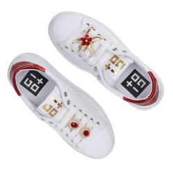 Sneakers Charm logo multicolor Rosso