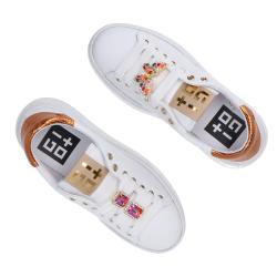 Sneakers Charm logo multicolor Arancione