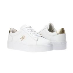 Sneakers PLATFORM COURT SNEAKER METALLIC Bianco