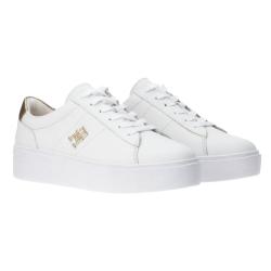 Sneakers PLATFORM COURT SNEAKER METALLIC Bianco