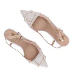 Decolletes GP731 intreccio bicolor Beige