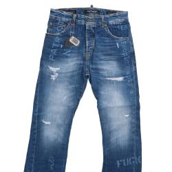 Jeans CARROT FIT SCRITTE LASER M62 Denim