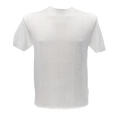 Over D Maglia Maglia MAGLIA PARICOLLO TRAFORI M31 Bianco