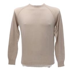Over D Maglioni Maglioni PULLOVER PARICOLLO RAGLAN M07 Beige
