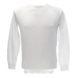 Over D Maglioni Maglioni PULLOVER PARICOLLO RAGLAN M07 Bianco