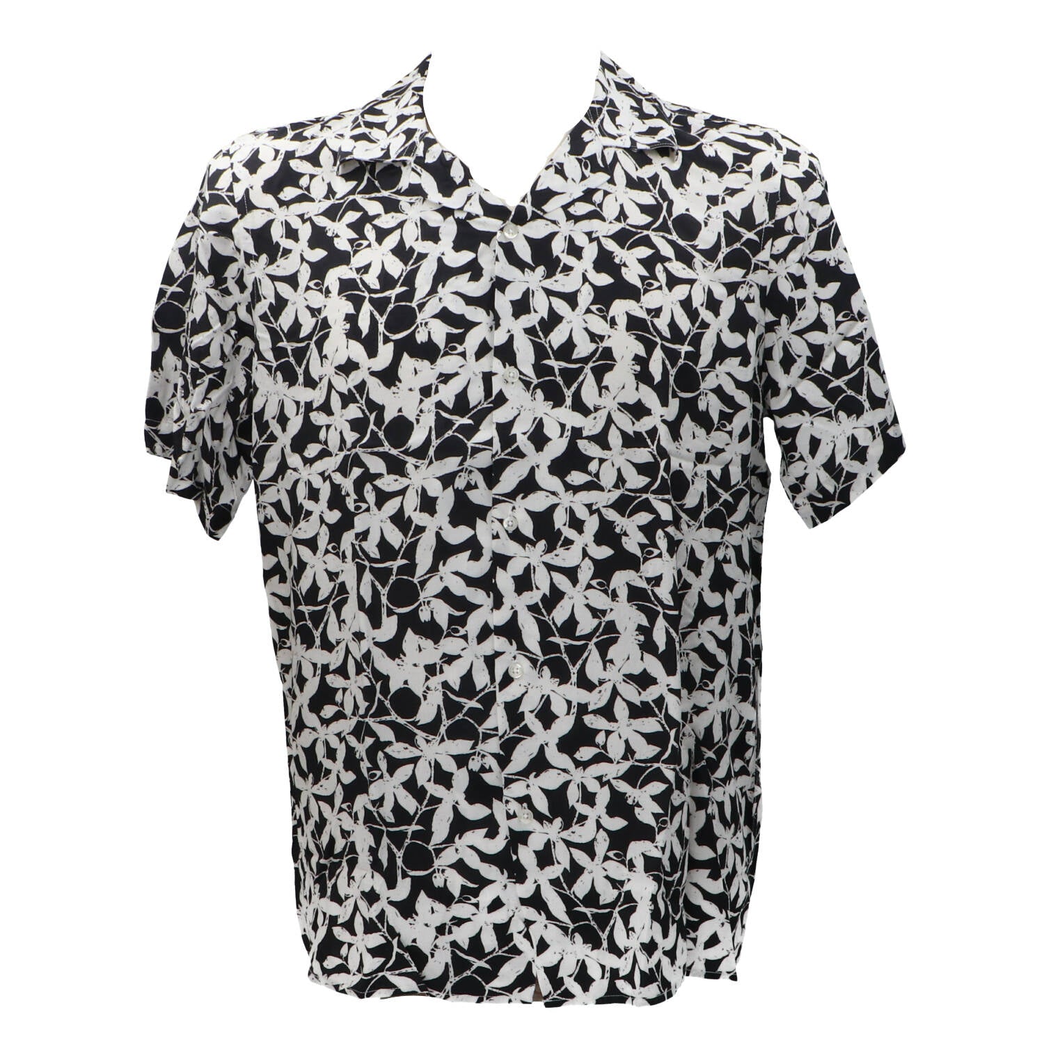 Over D Camicia Camicia CAMICIA BOWLING FANCY Nero Bianco