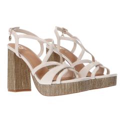 Sandali GD87 intreccio ecopelle Beige