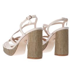 Sandali GD87 intreccio ecopelle Beige