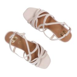 Sandali GD87 intreccio ecopelle Beige