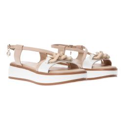 Sandali GH76 intreccio ecopelle Bianco