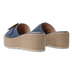 Sandali GK179 simil nabuk Blu