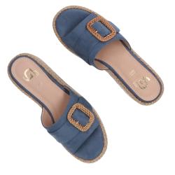 Sandali GK179 simil nabuk Blu