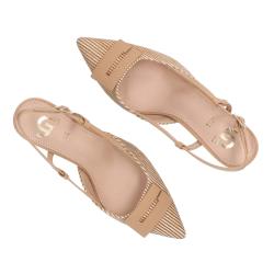 Decolletes GP737 chanel maxi logo Beige