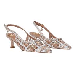 Decolletes GD246 Intreccio multicolore Beige