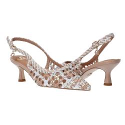 Decolletes GD246 Intreccio multicolore Beige