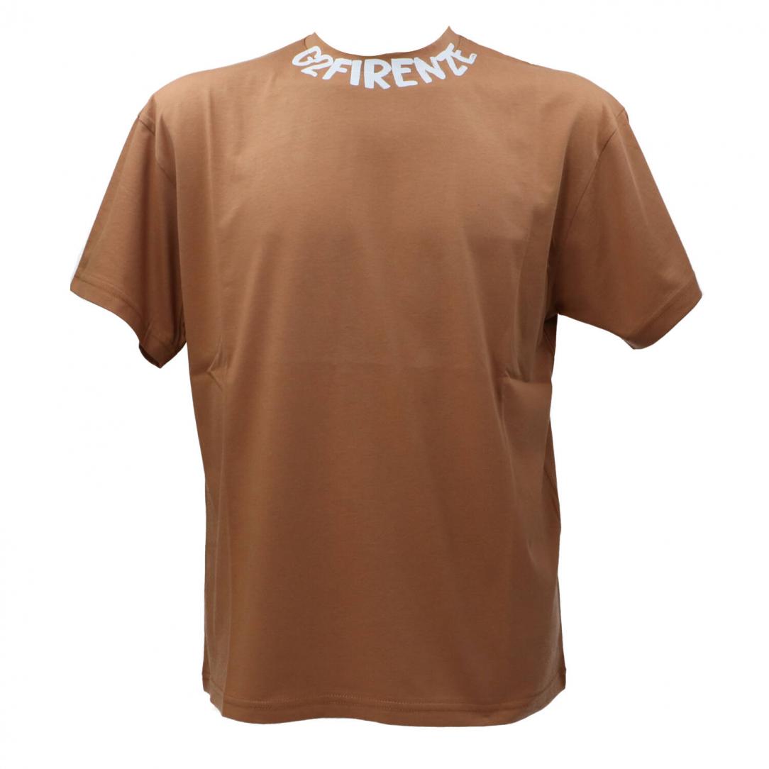 SHIRT ART PRINT NECK COMFORT Marrone 1