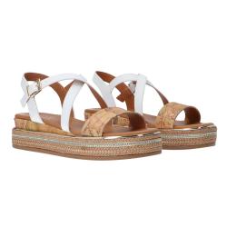 Sandali Mappa geo leather Bianco
