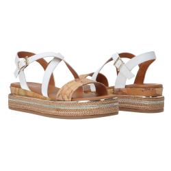 Sandali Mappa geo leather Bianco