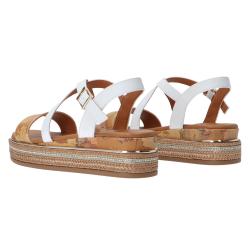 Sandali Mappa geo leather Bianco