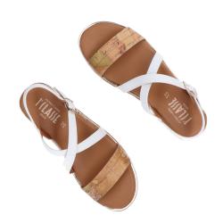 Sandali Mappa geo leather Bianco