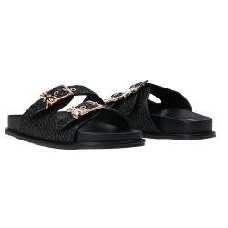 Sandali PPJ337 Ecoleather double string Nero