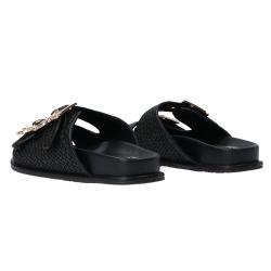 Sandali PPJ337 Ecoleather double string Nero