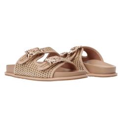 Sandali PPJ337 Ecoleather double string Beige