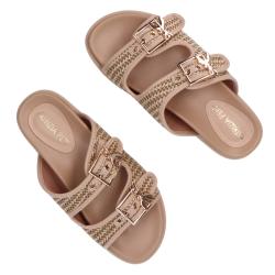 Sandali PPJ337 Ecoleather double string Beige