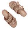 Sandali PPJ337 Ecoleather double string Beige