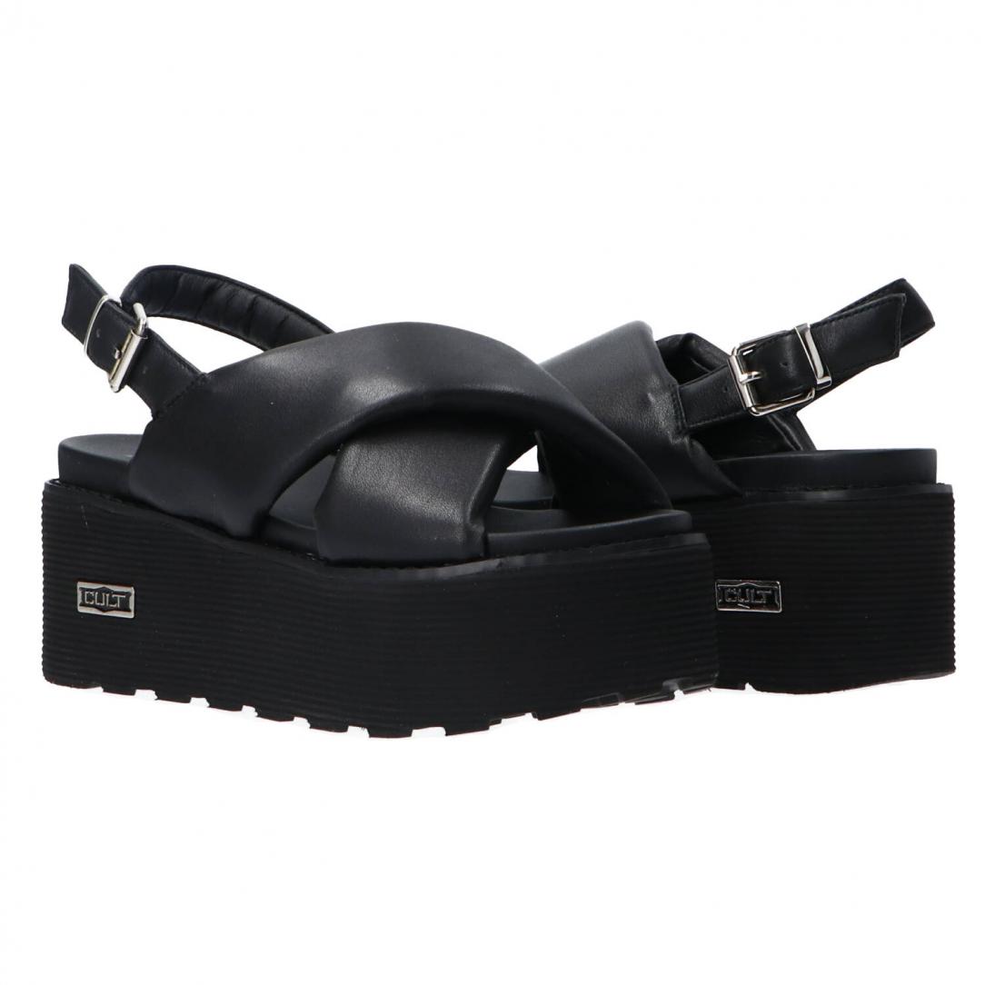 NANCY SANDAL W LEATHER BLACK Nero 4264 3