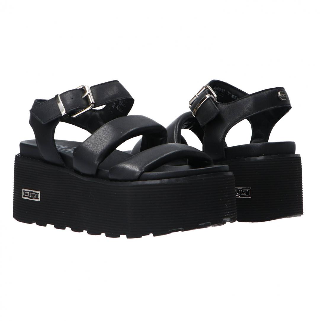 NANCY SANDAL W LEATHER BLACK Nero 4266 NANCY SANDAL W LEATHER BLACK Nero 4266 3