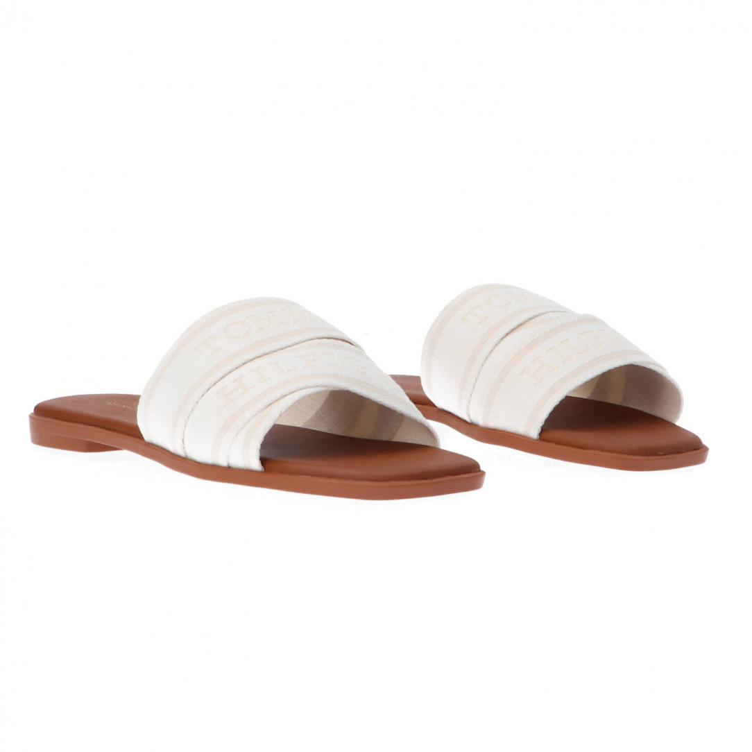 SANDAL TH LOGO MULE Bianco panna SANDAL TH LOGO MULE Bianco panna 2