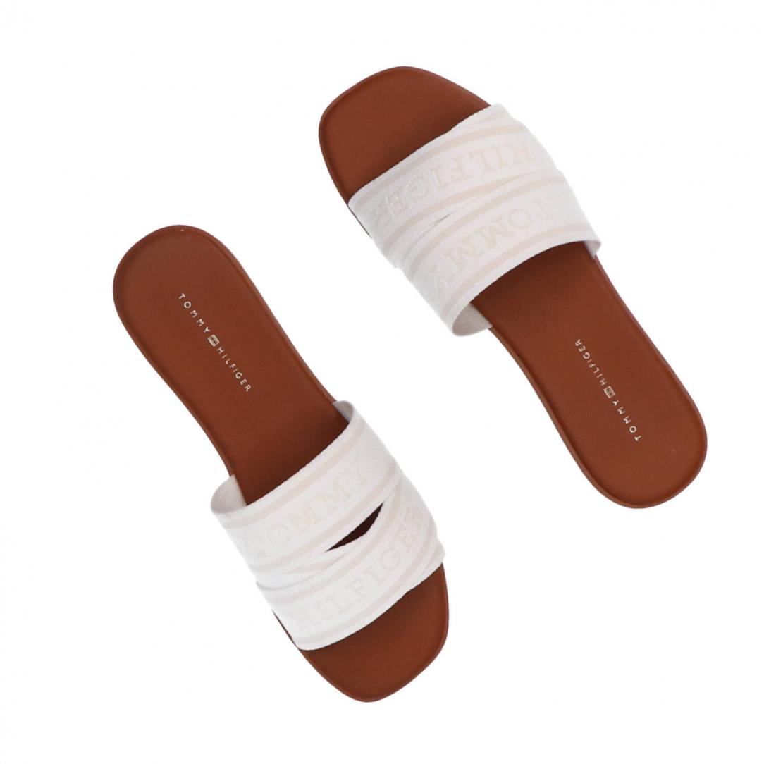 SANDAL TH LOGO MULE Bianco panna SANDAL TH LOGO MULE Bianco panna 5