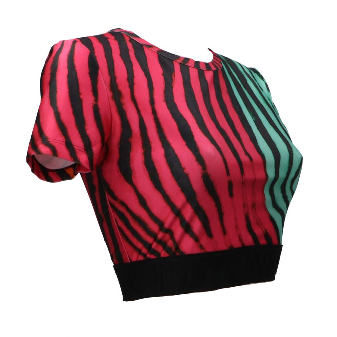 78PW620 CROP T-SHIRT LYCRA PRINT TIGER Multicolore 78PW620 CROP T-SHIRT LYCRA PRINT TIGER Multicolore 2