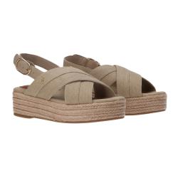 Sandali ESPADRILLE PLATFORM SANDAL Beige