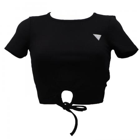 Top Donna CROCUS RIB ACTIVE SS TOP Nero