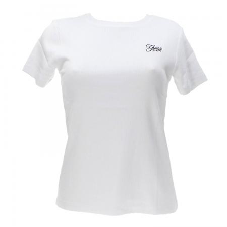T Shirt Donna GJ SS CN EMBRO SLIM TOP Bianco