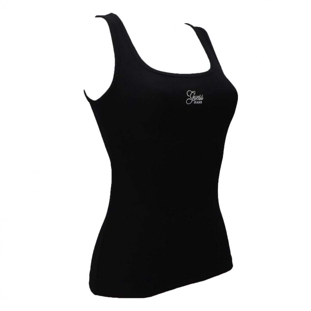 GJ TANK TOP SLIM RIB EMBRO Nero GJ TANK TOP SLIM RIB EMBRO Nero 2