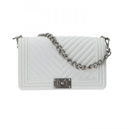 Borse Tracolla Donna Flat M shoulderbag Bianco