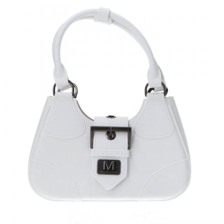Borse A Mano Donna Flat Circle Bianco 