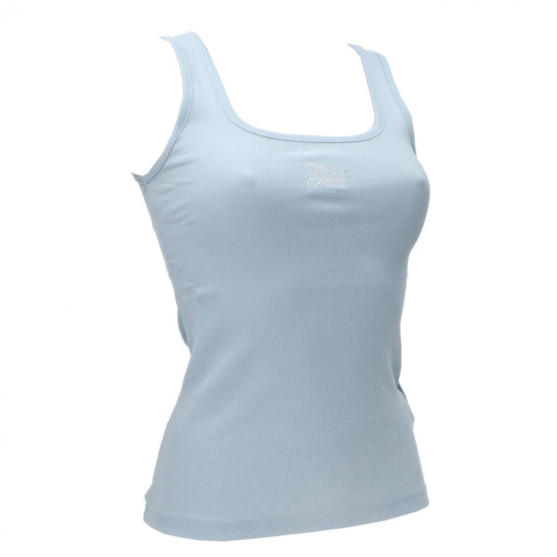 GJ TANK TOP SLIM RIB EMBRO Azzurro GJ TANK TOP SLIM RIB EMBRO Azzurro 2