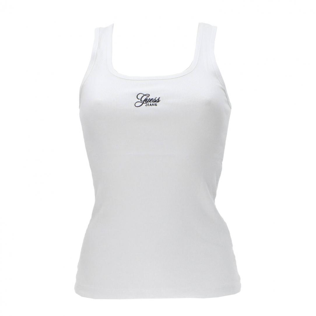 GJ TANK TOP SLIM RIB EMBRO Bianco GJ TANK TOP SLIM RIB EMBRO Bianco 1
