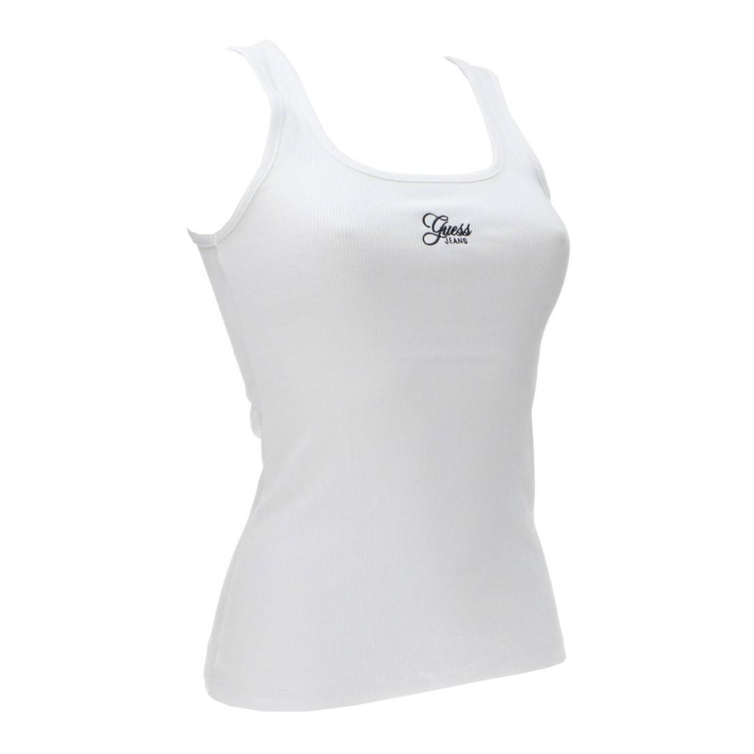 GJ TANK TOP SLIM RIB EMBRO Bianco GJ TANK TOP SLIM RIB EMBRO Bianco 2
