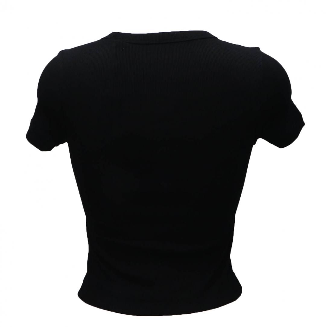 SS CN RIB LOGO TEE Nero SS CN RIB LOGO TEE Nero 3