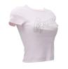 Guess T-shirt T-shirt SS CN RIB LOGO TEE Rosa - Foto 2