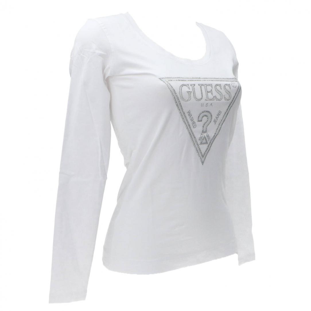 LS CN SHINY TRIANGLE TEE Bianco LS CN SHINY TRIANGLE TEE Bianco 2