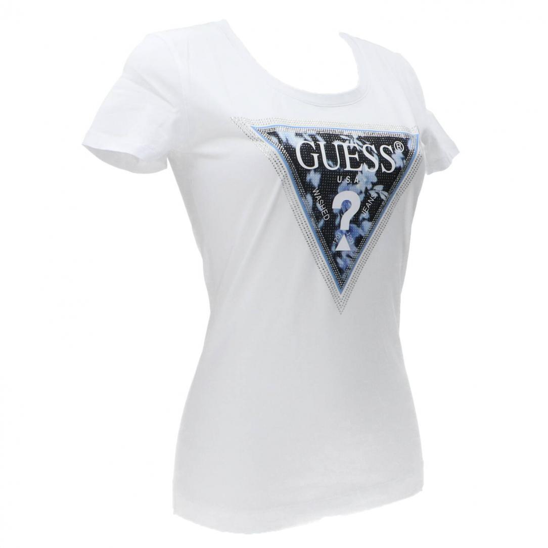 SS CN TRIANGLE FLOWER TEE Bianco 2